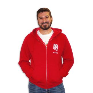 Felpa Zip Rossa Uomo AISM, L