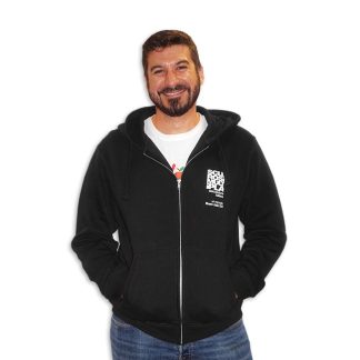 Felpa Zip Nera Uomo AISM, L
