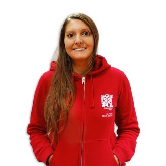 Felpa Zip Rossa Donna AISM, XXL