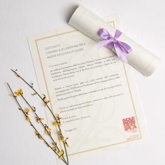 Pergamena Solidale Anniversario Elegante, Avorio