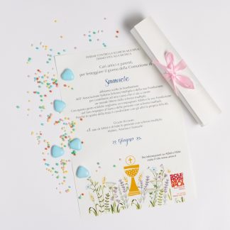 Pergamena Solidale Comunione Fantasia, Rosa