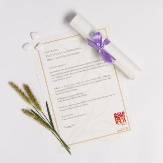 Pergamena Solidale Matrimonio Elegante, Lilla