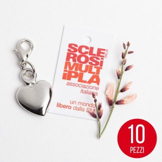 Ciondolo Solidale Cuore, 10 pezzi
